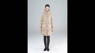 Womens lightweight padded quilted jacket long puffer clothes goose down Fleeced cloth coats 2410292 [upl. by Ikiv790]