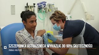 Koronawirus Szczepionka brytyjskiej firmy AstraZeneca skuteczna nawet w 90 procentach [upl. by Serolod83]