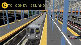 OpenBVE Q 96 Street2 Avenue To Coney Island R46 [upl. by Farman]