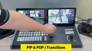 New designDual screen PTZ control 10CH video switcher8xHDMI 2xIp inputs livestreamvideoswitcher [upl. by Merta]