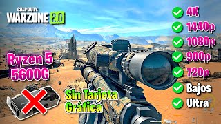 ✅ Ryzen 5 5600G ✅ COD Warzone 2  Temporada 6 🔴 Sin TARJETA GRÁFICA 🔴 [upl. by Ahsrat]