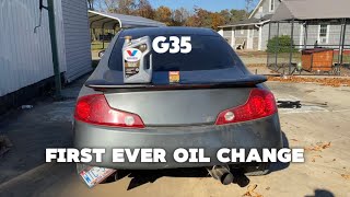 First ever oil change in the G35 [upl. by Boeke]