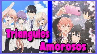 TOP 5 ANIMES  MEJORES TRIANGULOS AMOROSOS ❤️ [upl. by Bostow]