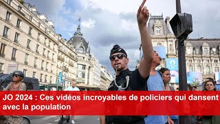 JO 2024  Ces vidéos incroyables de policiers qui dansent avec la population [upl. by Dreher95]