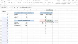 Medidas estadísticas en Excel [upl. by Anala]