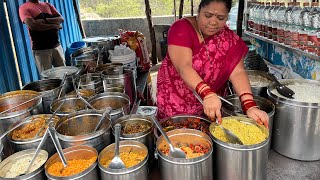 Famous Aunty selling Non Veg Meals unlimited Rs 120  Hyderabad Street Food  Indian Street Food [upl. by Faxen]