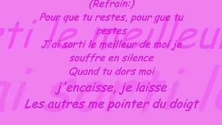 Vitaa  Pour que Tu Restes  Lyrics  By  Kate Pas Dcahnce [upl. by Hamas356]