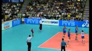 Mondiali Volley 2002  Finale ItaliaUsa 3°Set 12 [upl. by Nallij]