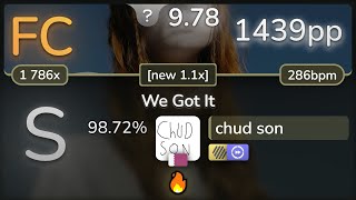 Banned 98⭐ chud son  Metrik  We Got It new 11x HDDT 9872 FC 1439pp  osu [upl. by Concoff]