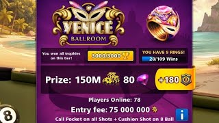 8 ball pool 7B coins increase in Venice live [upl. by Tews]