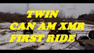 Twin Can Am 570 XMR First Ride [upl. by Hastings933]