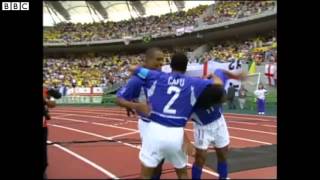 Ronaldinho scores 40yard freekick vs England [upl. by Juni]