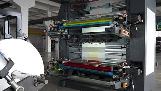 Four color non woven bags nonwoven fabric flexographic printing machine flexo printing press [upl. by Eniamrehc456]