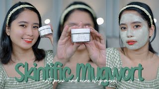 Review Skintific Mugwort Anti Pores and Acne Clay Mask  Before After [upl. by Bruni]