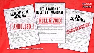 Ano ang pagkakaiba ng annulmentdeclaration of nullity of marriage at legal separationNeed to Know [upl. by Gala956]