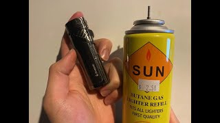 How to refill a lighter Tomolo Cigar lighter [upl. by Aelam]