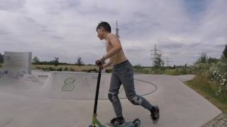 003  Skatepark Mannheim  Scooting the Bowl [upl. by Namharludba75]