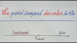 Conjugaison le passé composé des verbes du 3ème groupe [upl. by Nerhtak]