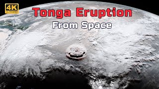 4K Tonga Eruption from SPACE 15 Jan 2022 [upl. by Wessling342]