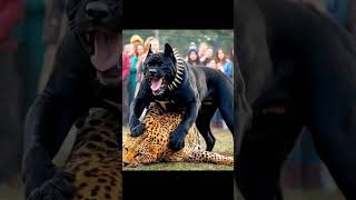 Cani corso vs leopardo [upl. by Marras]