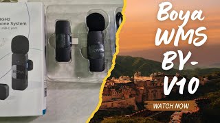 Boya Wireless Microphone Review  My New Wireless Mic  Boya BYV10 [upl. by Creight]