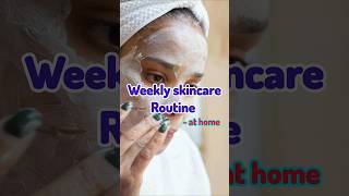 Weekly Skincare routine at home aesthetic skincare beauty shorts [upl. by Akeyla]