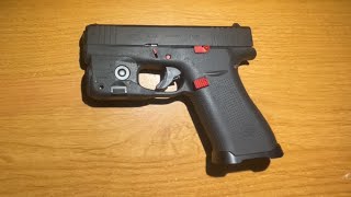 Glock 43x standard pins takedown lever slide release replaced with GS extended versions [upl. by Doane]