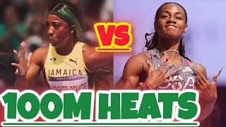 Watch Women 100m Heat Review At Paris Olympic 2024 [upl. by Enaxor]