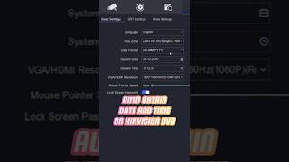 Hikvision Date And Time Settings hikvision cctv tutorial shorts [upl. by Nolyak]