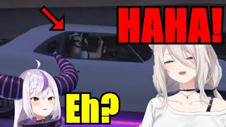 Botan Cant Stop Laughing When Flicking Laplus Off Secretly【Hololive】 [upl. by Hulda281]