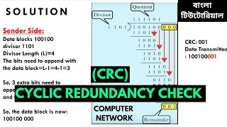 Cyclic Redundancy Check CRC amp Modulo2 Division in computer network in bangla  Error Detection [upl. by Nyrahs]