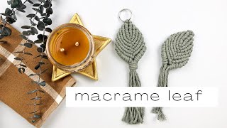 DIY Macrame Leaf STEP BY STEP [upl. by Enixam]