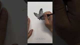 Chinese painting butterfly Learn to paint from scratchChinese painting vairalvideo cute [upl. by Pruter]