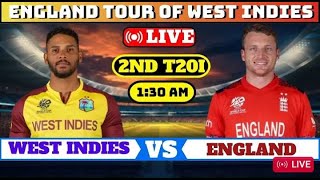 🔴West Indies vs England Live Scorewi vs eng live cricket score West Indies vs England 2ND T20 LIVE [upl. by Ecylla746]