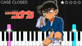 Detective Conan  Case Closed  EASY Piano Tutorial [upl. by Esilana59]