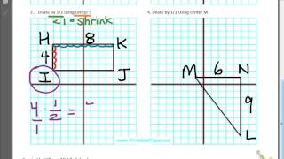 Common Core Math Dilations Scale Factor Less Than 1 [upl. by Assirralc]