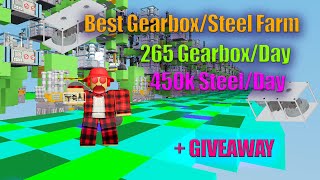 BEST STEEL FARM 265 GEARBOXES A DAY  Roblox Islands [upl. by Carlock]