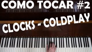 Como tocar Clocks  Coldplay Aula piano para iniciantes [upl. by Atteloc828]