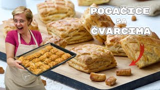 POGAČICE sa ČVARCIMA  recept koji UVIJEK USPIJE • ReciPeci Sandre Gašparić [upl. by Norvall]