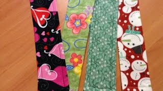 Fabric Bookmark  How to sew a simple fabric bookmark [upl. by Maples]