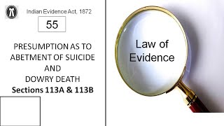 Law of Evidence  Lecture 55  Presumption as to abetment of suicide and dowry death  Bilingual [upl. by Kynthia]