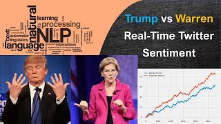 NLP Tutorial 10  Real Time Twitter Sentiment Analysis  Donald Trump vs Warren Twitter Sentiment [upl. by Moureaux]