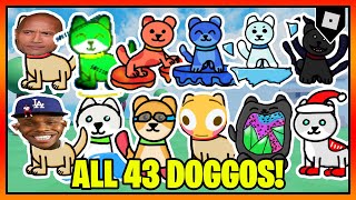 How to get ALL 43 BADGES  DOGGOS in FIND THE DOGGOS  Roblox [upl. by Ailahs]