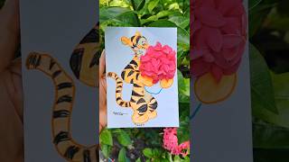 FLOWERS FROM TIGGER 🥰 196 tigger shorts zhenhina jhaninacreation art artwork ytshorts yt [upl. by Inger748]