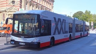 Doppelgelenkbus Hess Lightram Hybrid Hamburger Hochbahn Metrobus Double articulated bus [upl. by Smail]