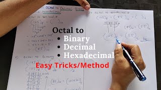 Octal to Decimal Binary amp Hexadecimal Hindi  Number system conversion  Digital electronics [upl. by Adnoral402]