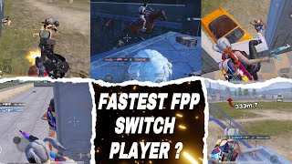 Fastest FPP switch player 🔥😱  Fastest 5 Finger player  BGMI [upl. by Kiker]