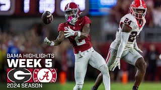 Alabama’s Highlights vs Georgia  2024 CFB [upl. by Laet]