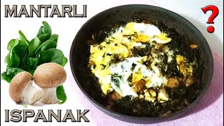 YUMURTALI VE MANTARLI ISPANAK KAVURMASI │ NEFİS YEMEK TARİFLERİ [upl. by Konopka621]