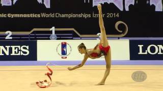 BERTOLINI Veronica ITA  2014 Rhythmic Worlds Izmir TUR  Qualifications Ribbon [upl. by Ttekcirc631]